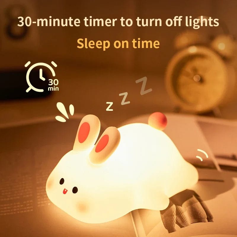 Cute Rabbit Silicone Lamp Soft Touch Night Light For Kids - Image 2