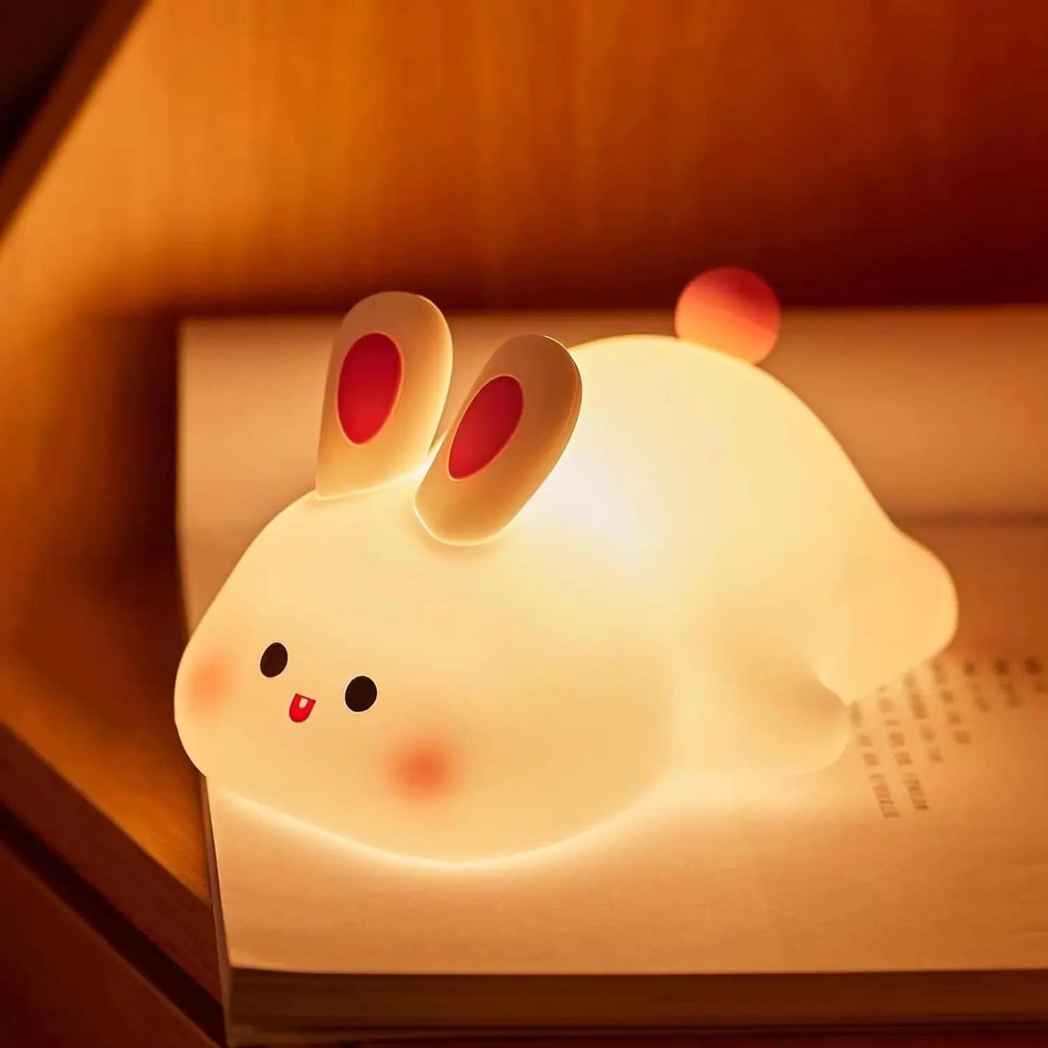 Cute Rabbit Silicone Lamp Soft Touch Night Light For Kids - Image 3