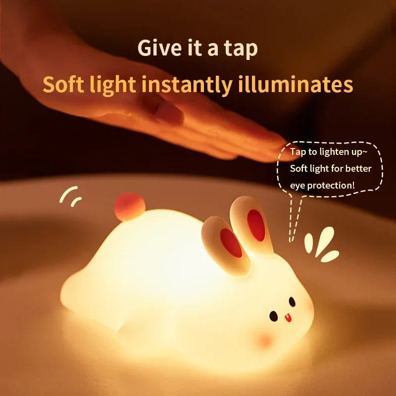 Cute Rabbit Silicone Lamp Soft Touch Night Light For Kids - Image 4