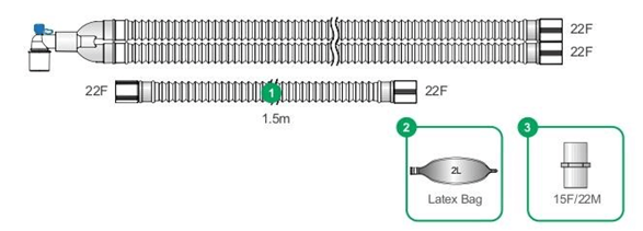 Breathing Circuit – Patient Breathing Circuit (3 limbs) CT 16011 Besmed